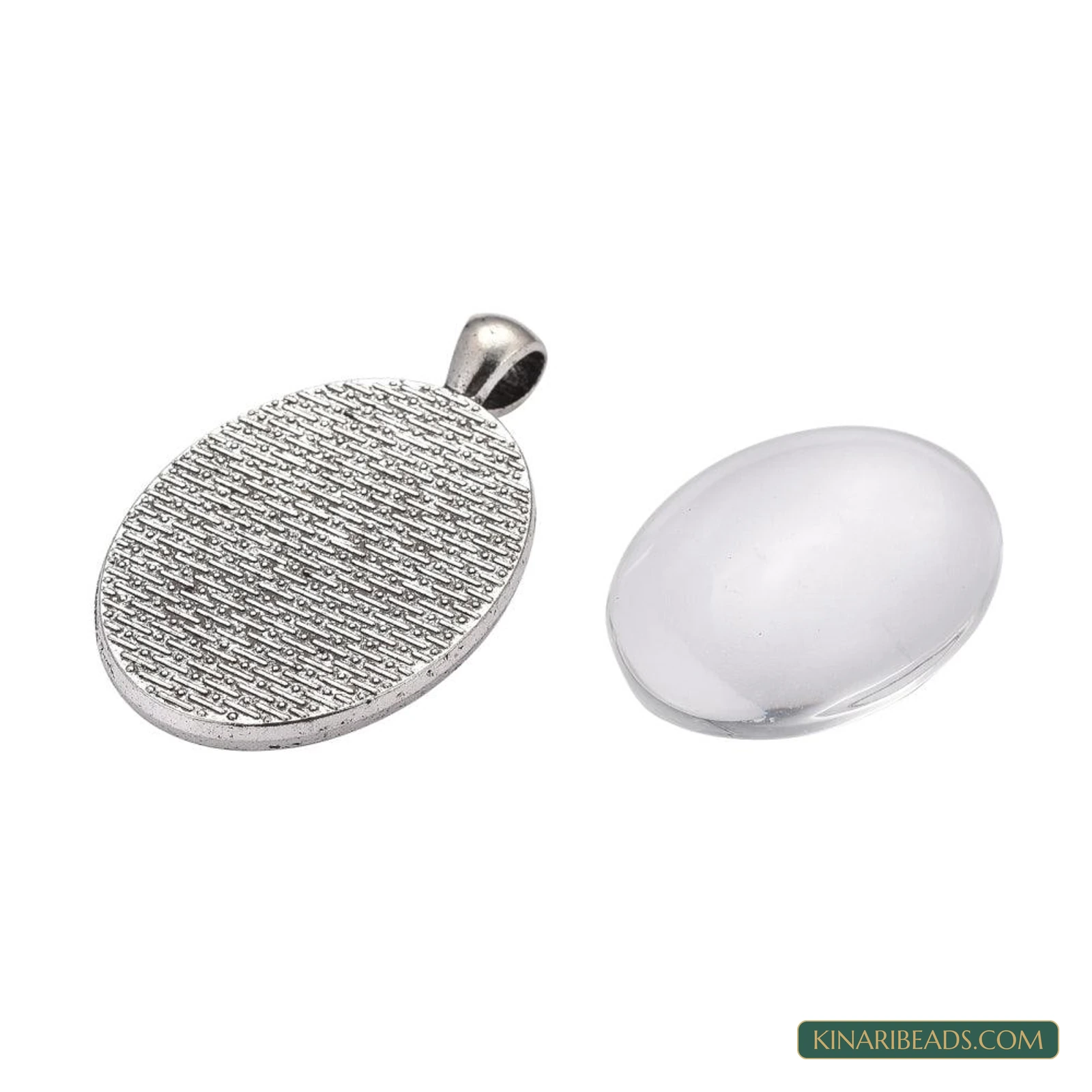 10 Oval Glass Cabochon Necklace Making Kits product image