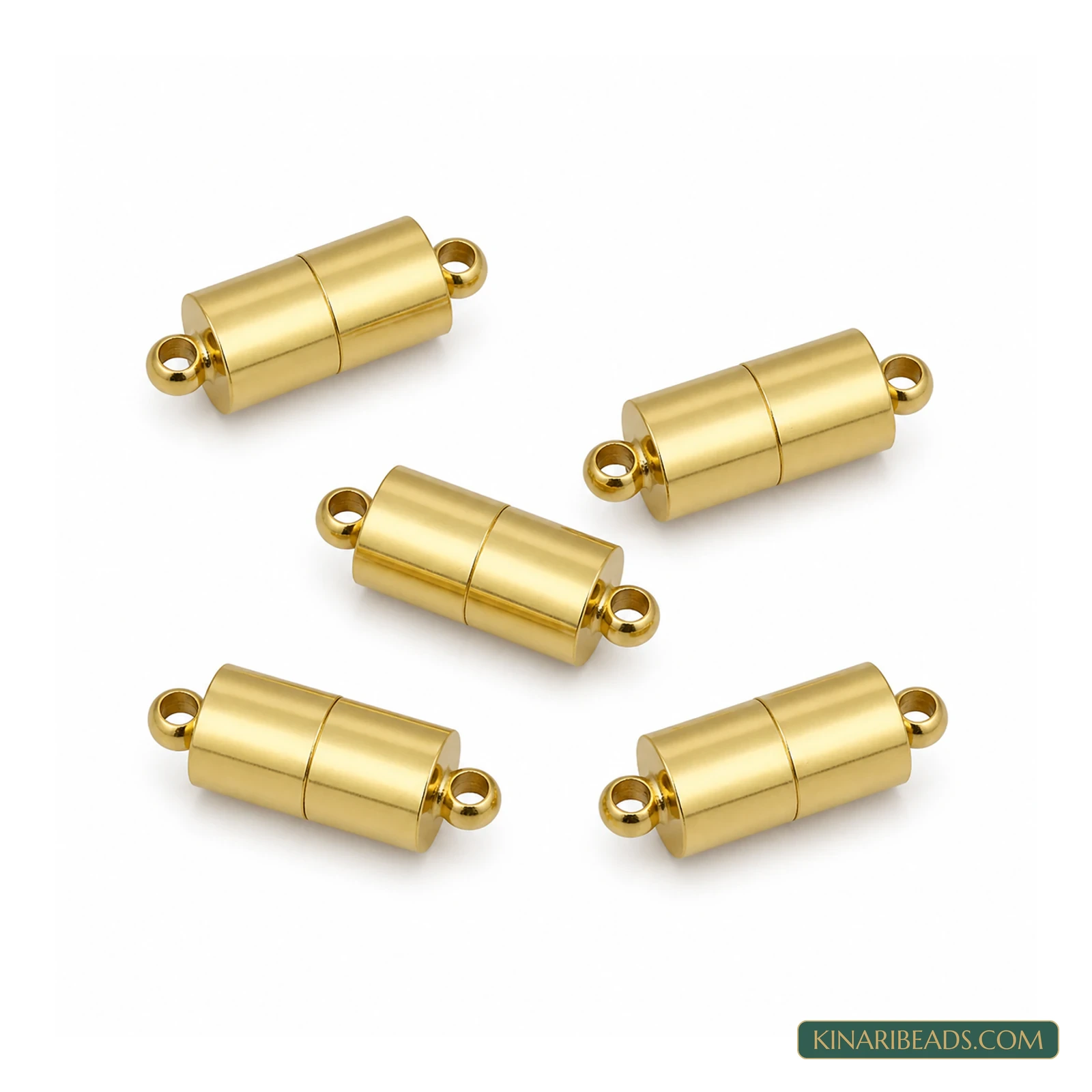 Tube Magnetic Jewellery Clasp Connectors 18x7mm – 5 Pcs - Golden colour