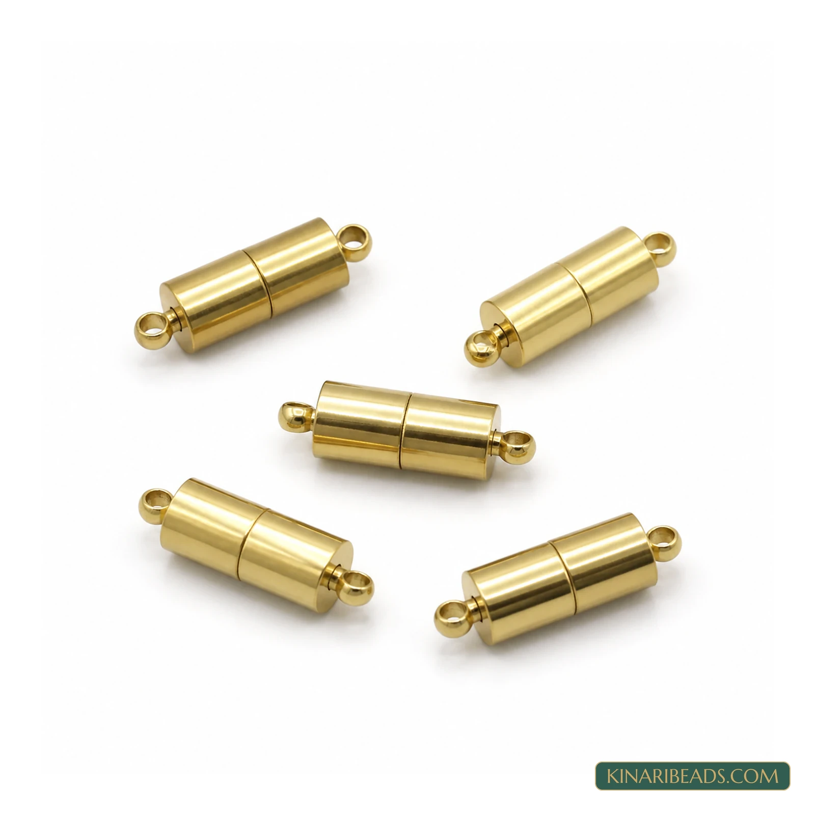 Tube Magnetic Jewellery Clasp Connectors 20x6mm – 5 Pcs - Golden colour