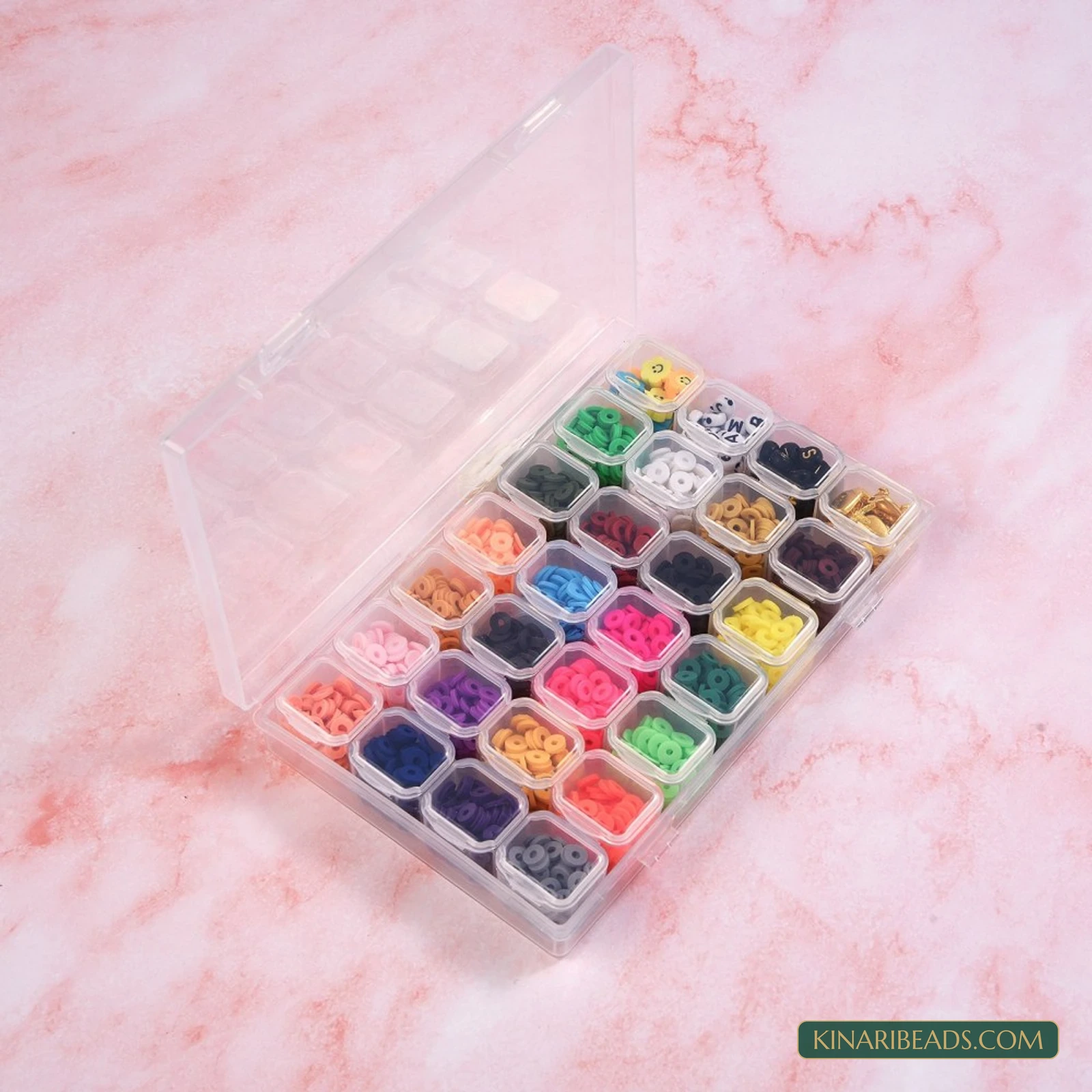 24-Colour Heishi Beads Stretch Bracelet Making Kit product image