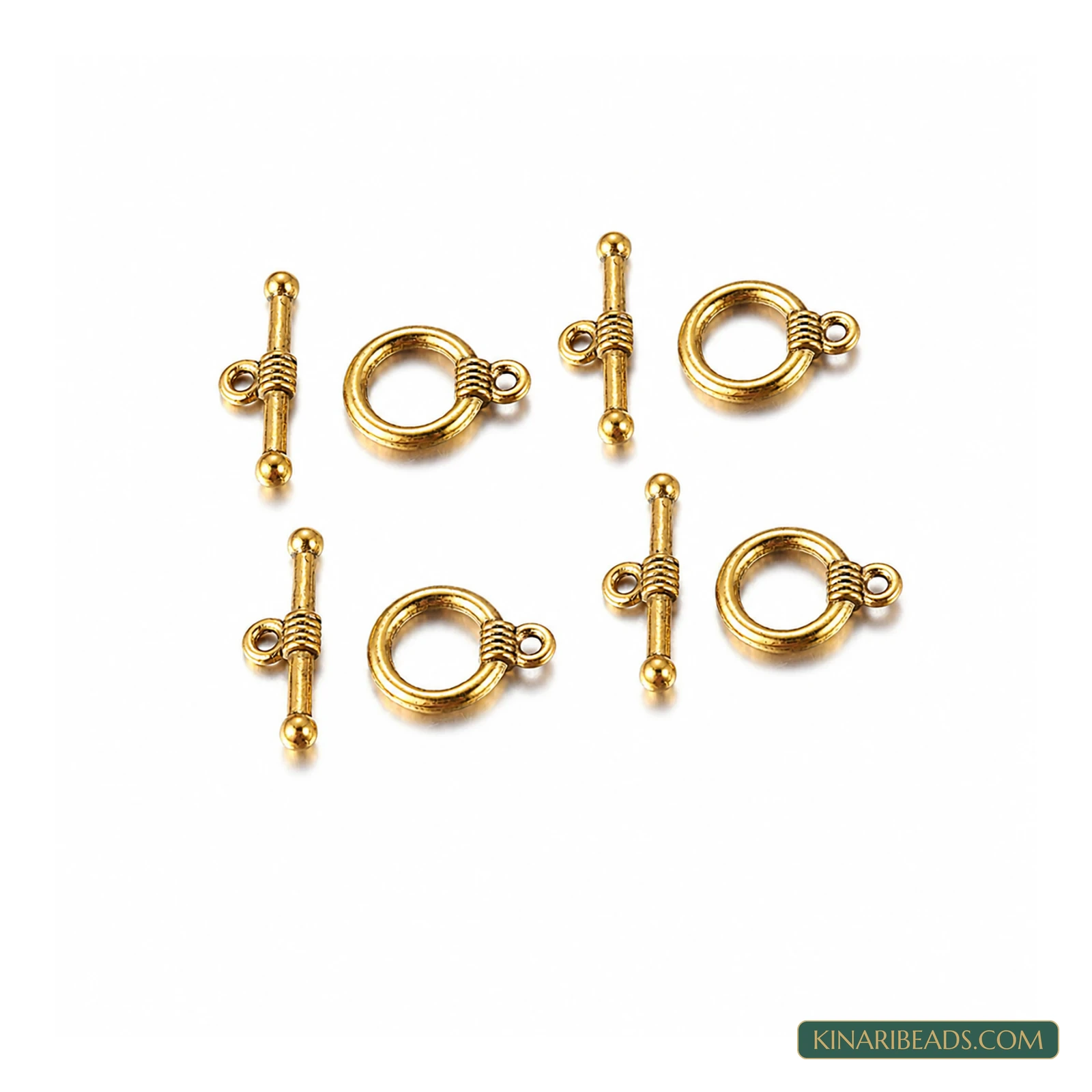 Vintage Ring Toggle & T-Bar Clasp Sets – 5 Sets / 50 Sets