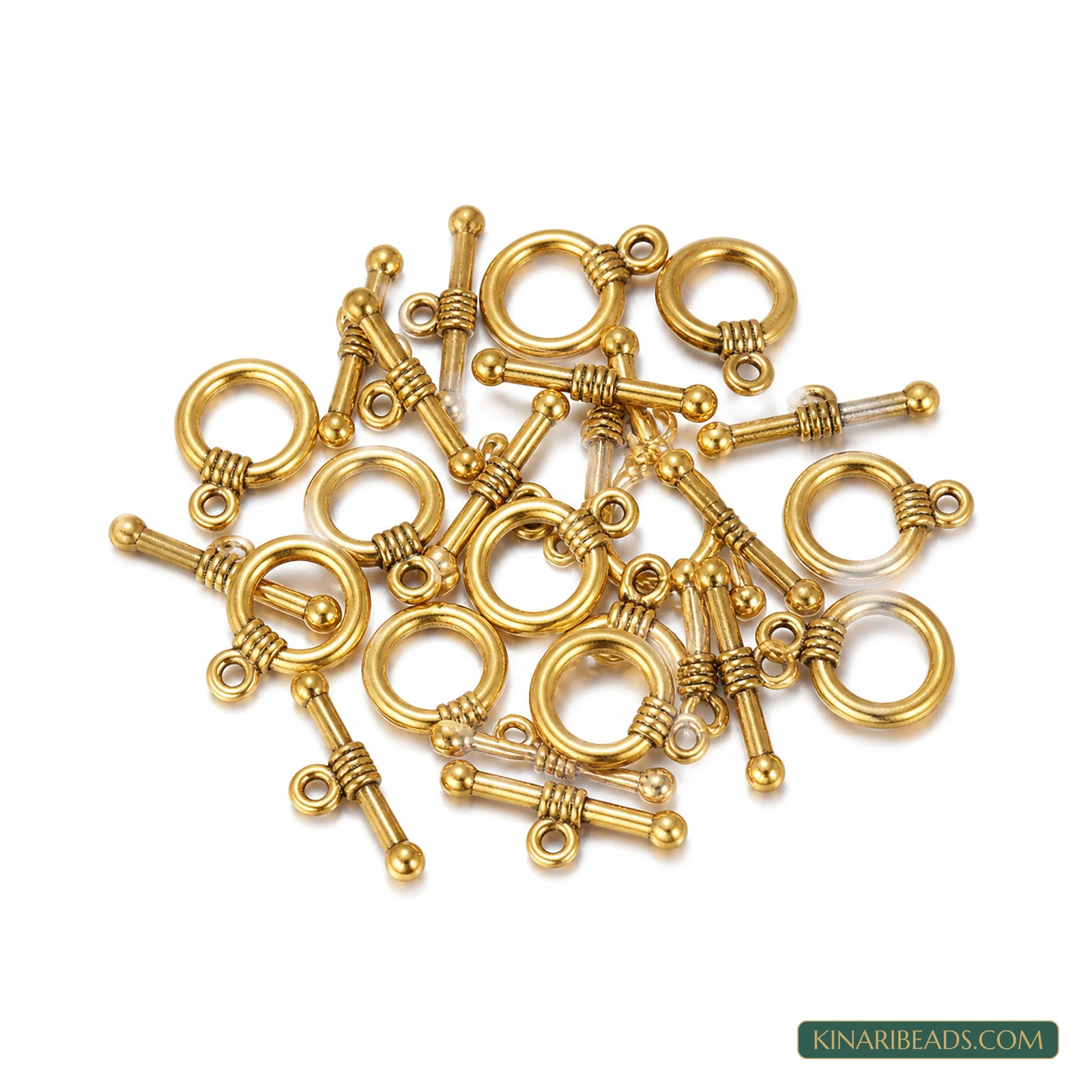Vintage Ring Toggle & T-Bar Clasp Sets – 5 Sets / 50 Sets product image
