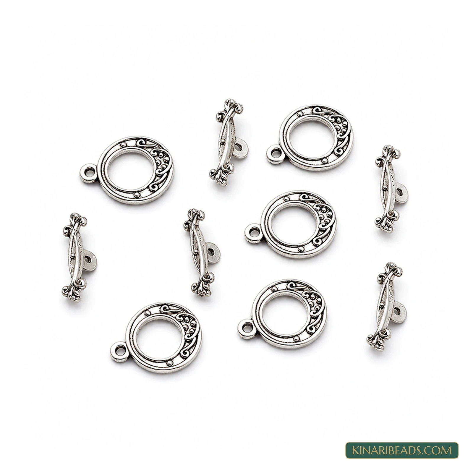 Vintage-Style Metal Toggle & T-Bar Clasp Sets – 10 Pcs