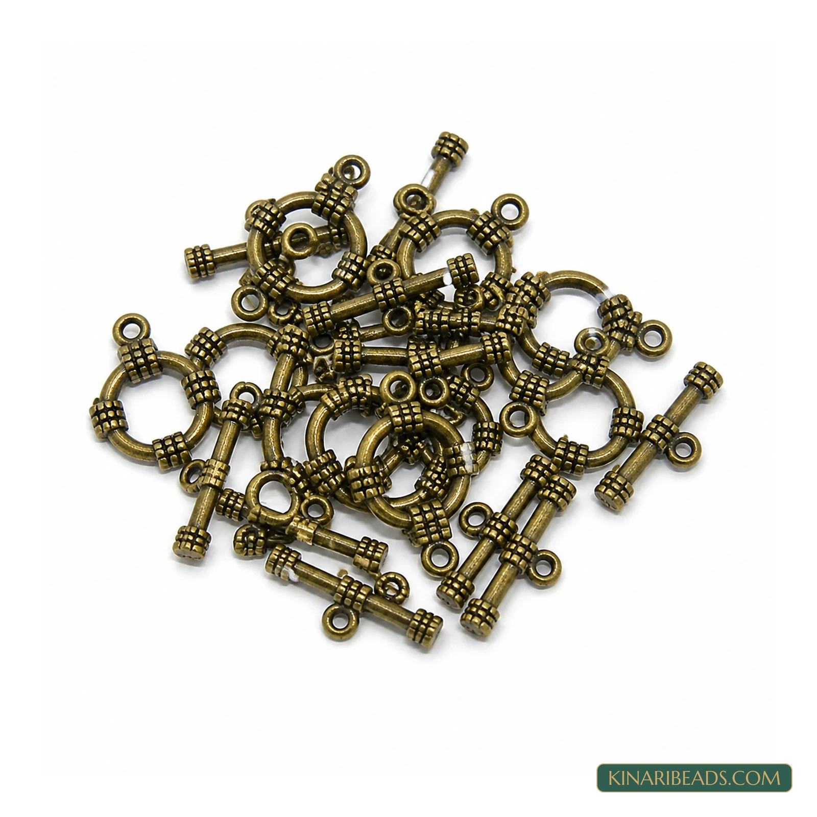 Vintage Toggle & T-Bar Clasp Sets Antiqued Bronze – 5 Sets / 50 Sets – Design 54 product image