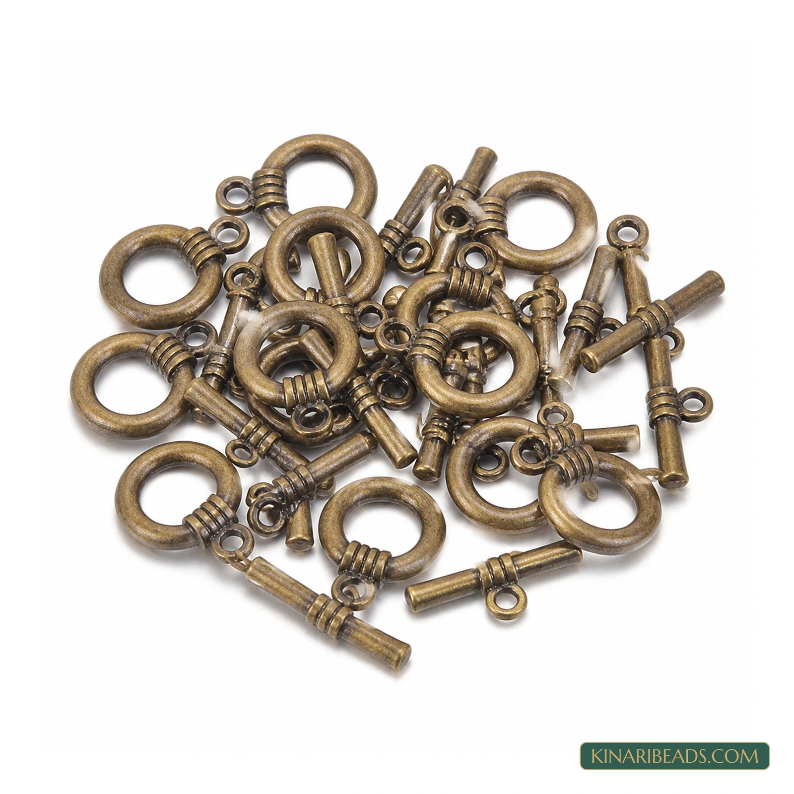 Vintage Toggle & T-Bar Clasp Sets Antiqued Bronze – 5 Sets / 50 Sets – Design 55 product image