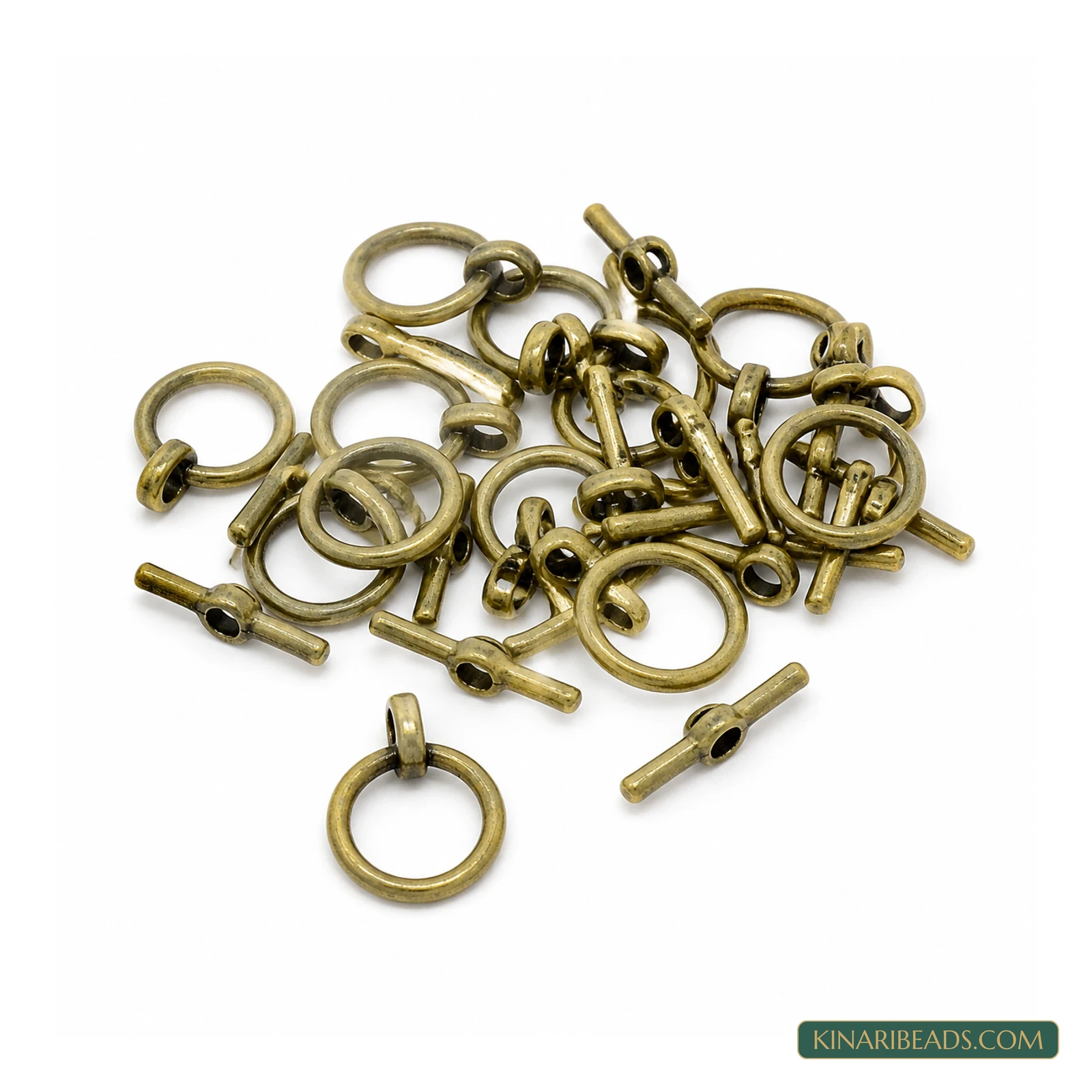 Vintage Toggle & T-Bar Clasp Sets Antiqued Bronze – 5 Sets / 50 Sets product image