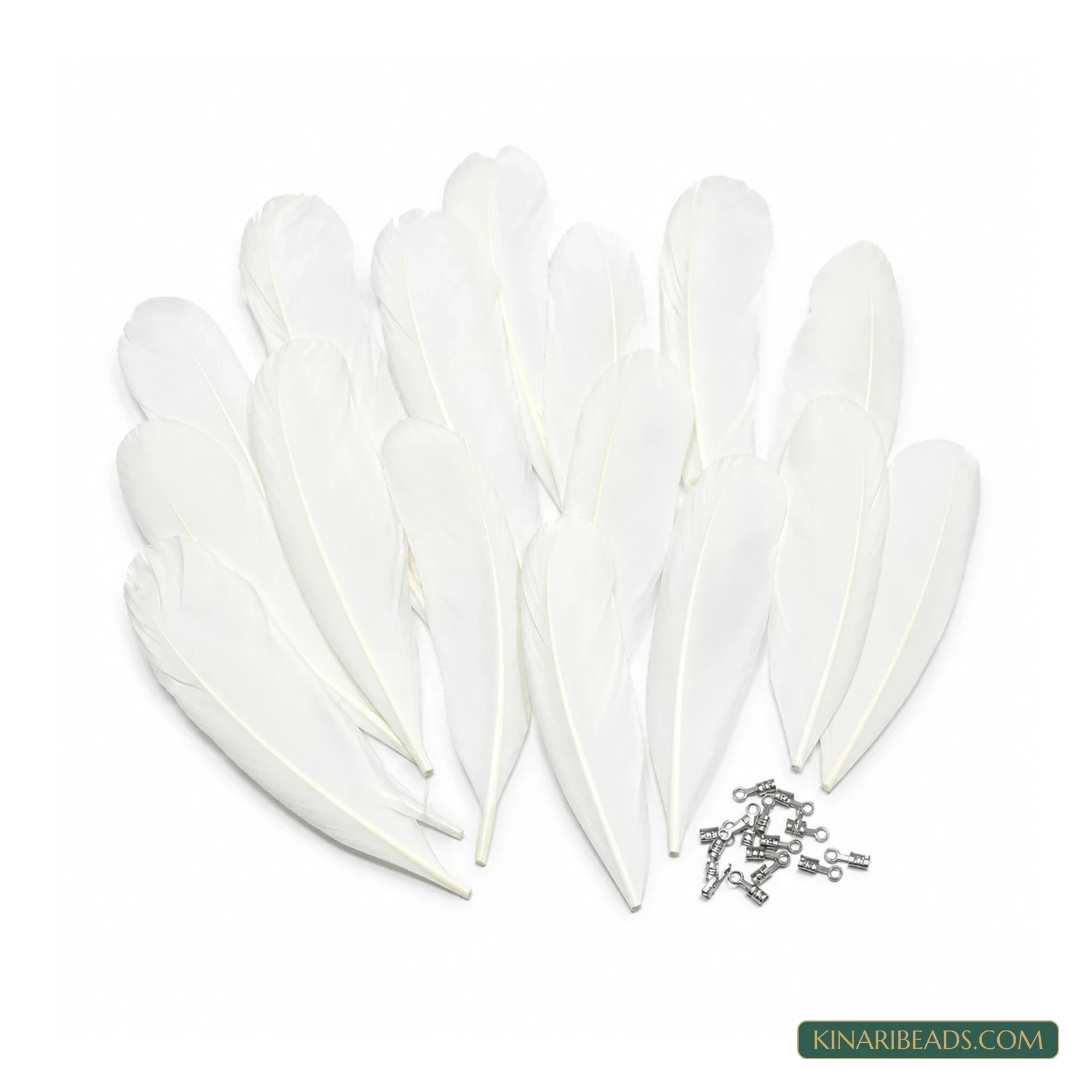 White Natural Craft Feathers – 80+ Piece Pack
