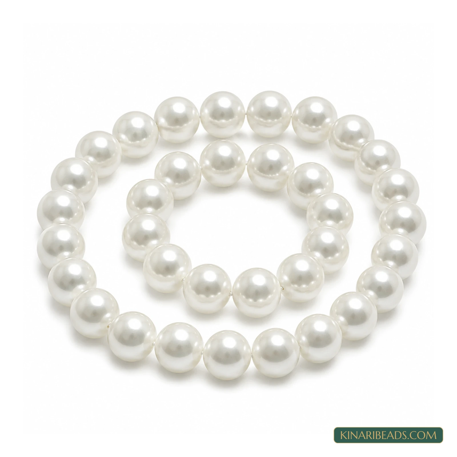 White Round Acrylic Pearl Beads – 8mm, 100 Pcs