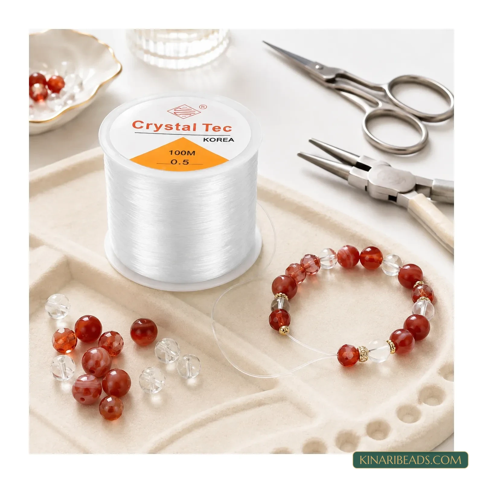 Wholesale 100m Clear Elastic Beading Cord Spool - 0.5mm to 1mm product image