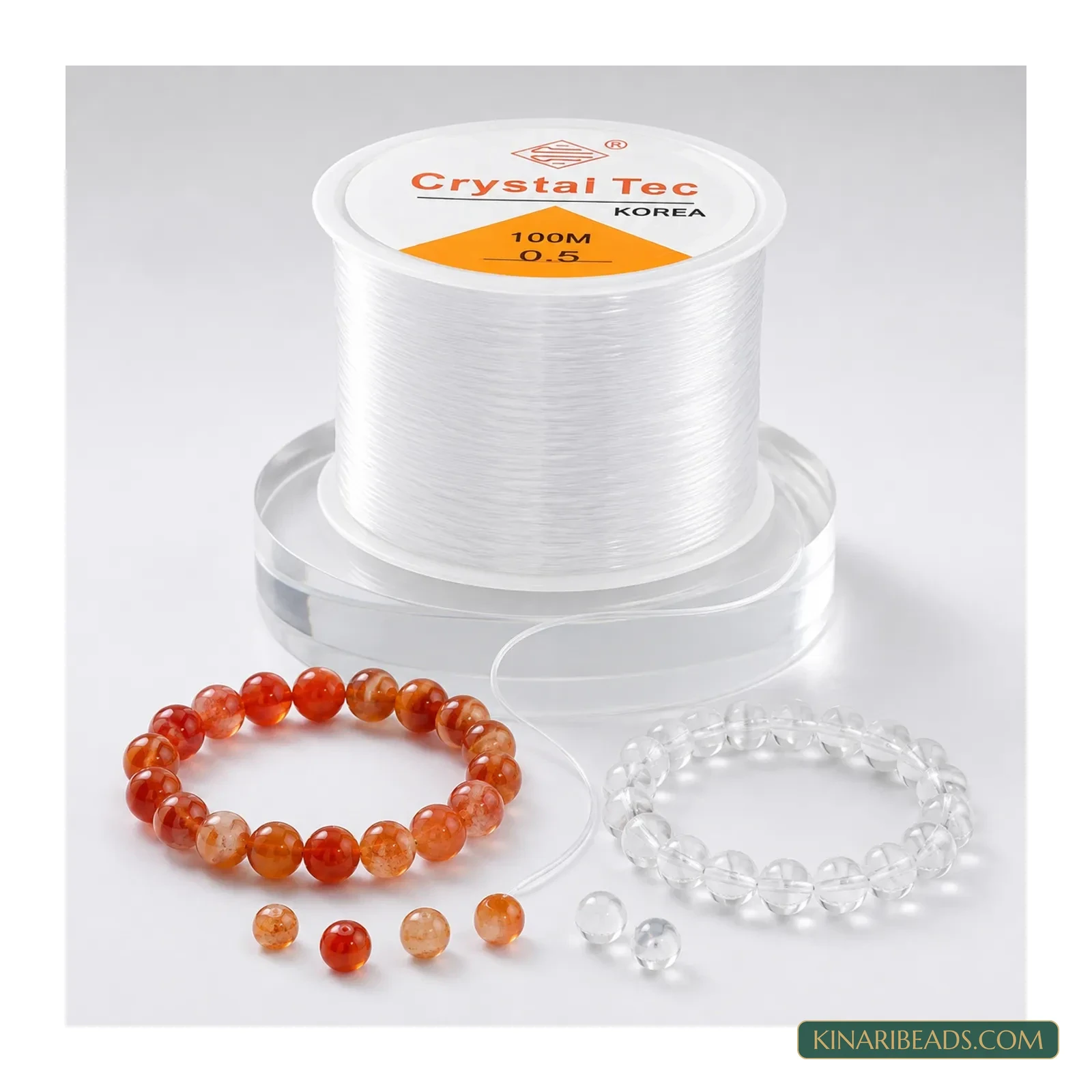 Wholesale 100m Clear Elastic Beading Cord Spool - 0.5mm to 1mm product image