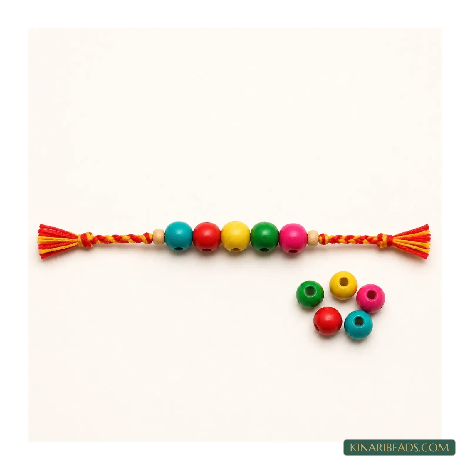 Wholesale Multicolour Round Wooden Beads - 1kg Pack product image