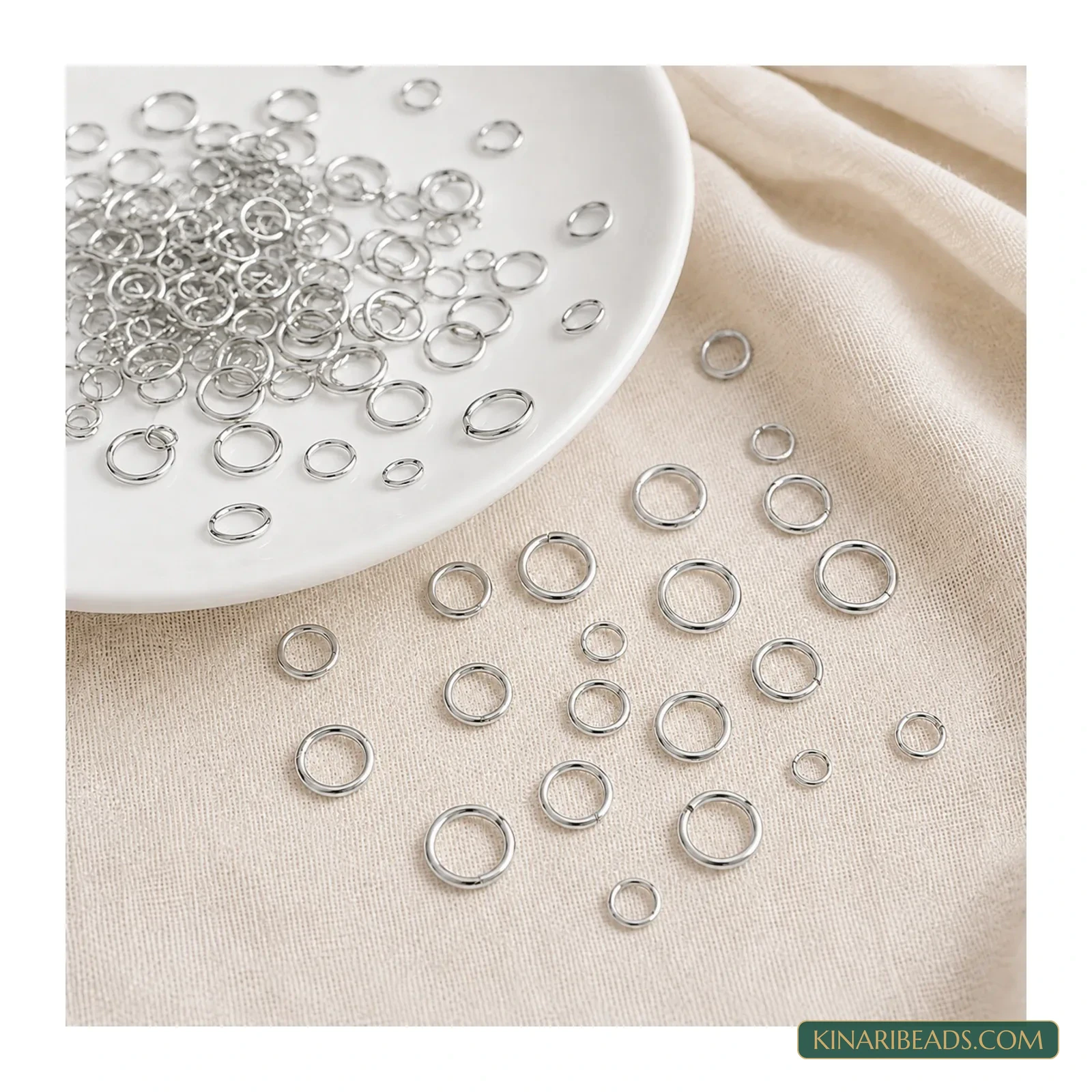 Silver Plated Brass Open Jump Rings 3mm to 10mm - 10g Pack product image
