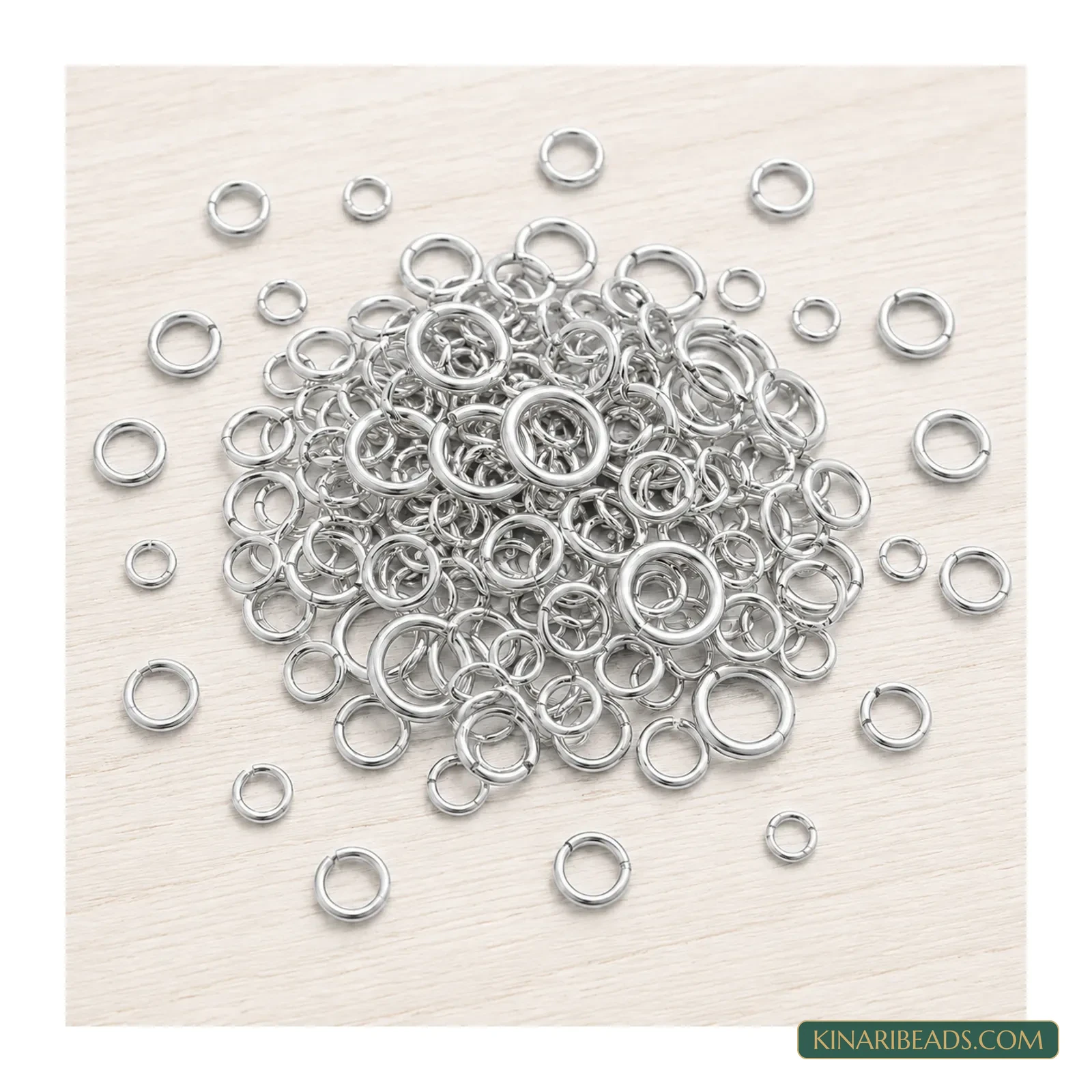 Silver Plated Brass Open Jump Rings 3mm to 10mm - 10g Pack