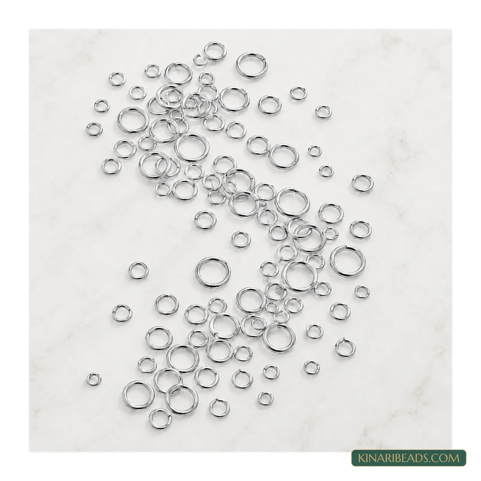 Silver Plated Brass Open Jump Rings 3mm to 10mm - 10g Pack product image