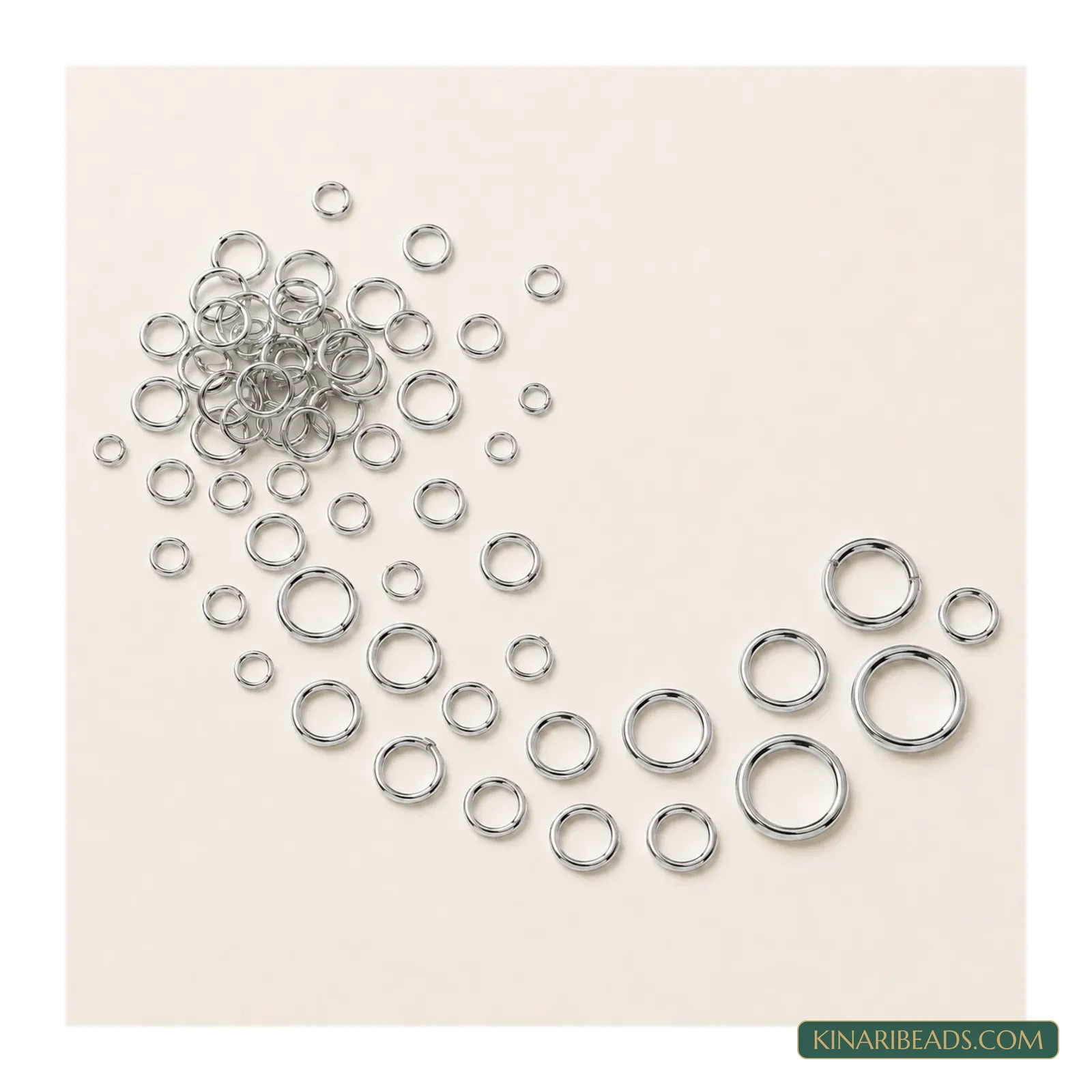 Silver Plated Brass Open Jump Rings 3mm to 10mm - 10g Pack product image